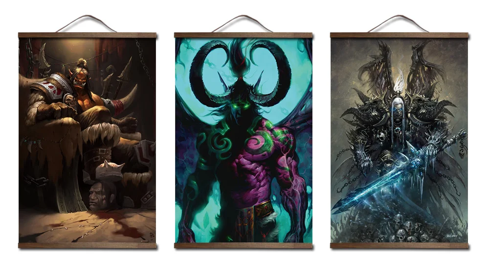 Плакат для World of Warcrafts Sylvanas Windrunner постеры печати на холсте украшения живопись с твердой древесины Висячие свиток