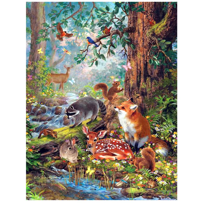 5d алмазная живопись сделай сам вышивка крестиком квадратный лес полная 3d