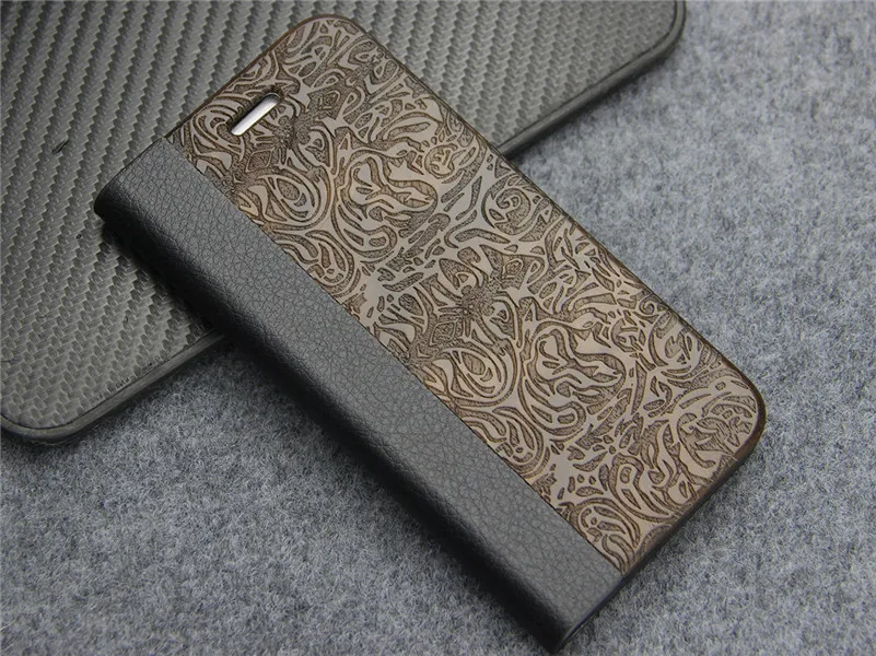 YFWOOD Ретро Натуральной Древесины Бамбука Чехол Для iPhone 7 8 ИСКУССТВЕННАЯ Кожа Флип Слот для Карты Задняя Крышка Для Apple iPhone7