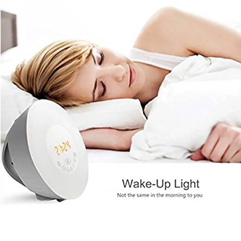 2017 New Style LED Digital Alarm Clock FM Radio Electronic Clocks Smart Wake-Up Light Touch Night Lamp | Дом и сад