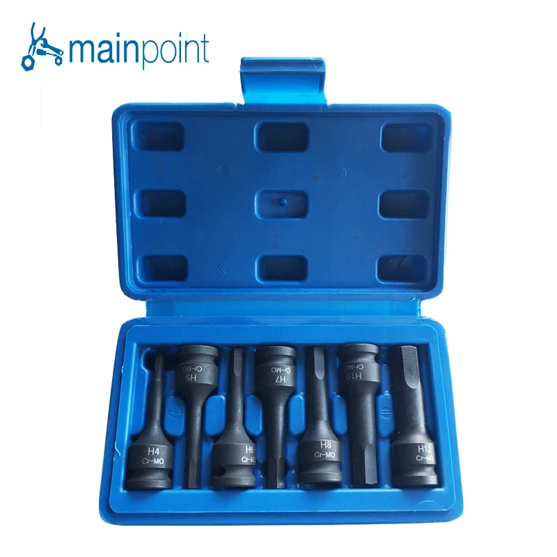 Mainpoint 3/8 &quotпривод с шестигранной головкой гнезда удара биты 7 штук H4 H5 H6 H7 H8 H10 H12