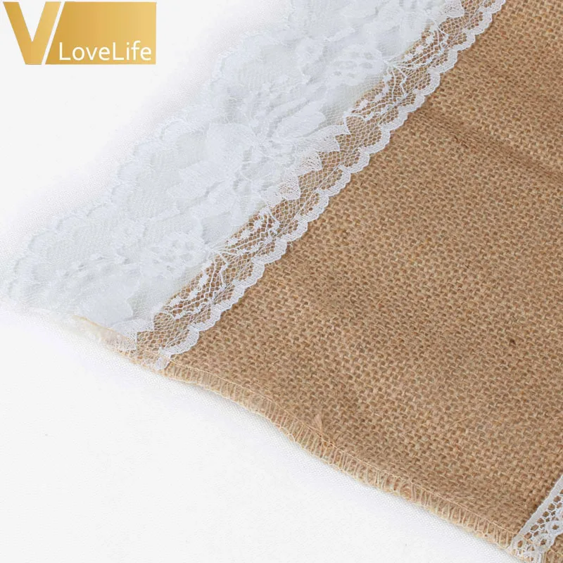 5 шт./лот Скатерть для свадьбы винтажная кружевная ткань из натурального джута