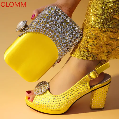 OLOMM африканские итальянские фотообои Желтая Женская обувь женская