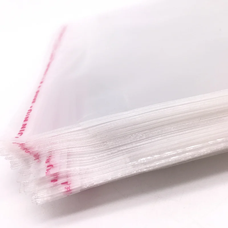 

100pcs 8x10cm Resealable Poly Bag Transparent Plastic Bags Self Adhesive Seal Jewellery Making Bag
