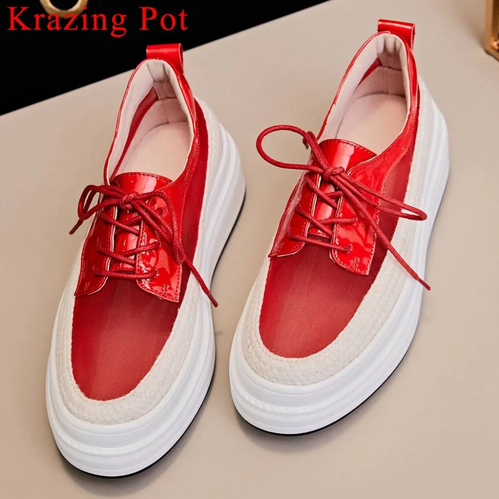 Krazing Pot/новая обувь с дышащей сеткой для защиты от солнца на среднем каблуке