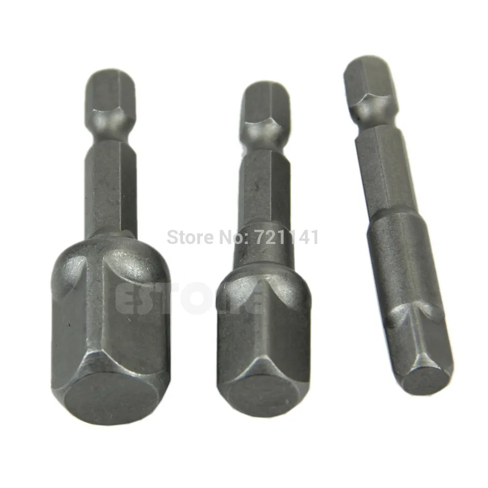 

3 Sizes Socket Adapter Set Hex Shank to 1/4",3/8",1/2" Impact Driver Drill BIts