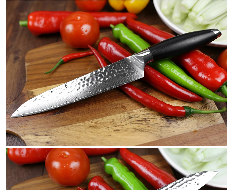 XINZUO 8 дюймов Кливер нож для мяса японский VG10 Дамасские кухонные ножи бренд нержавеющая сталь кухонная утварь эргономичная ручка G10