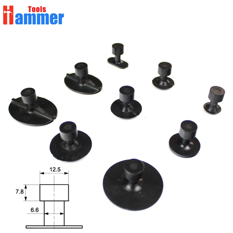 

9 Pcs Car dent Glue Puller Tabs PAD for Paintless Dent Repair Hail Removal Tools
