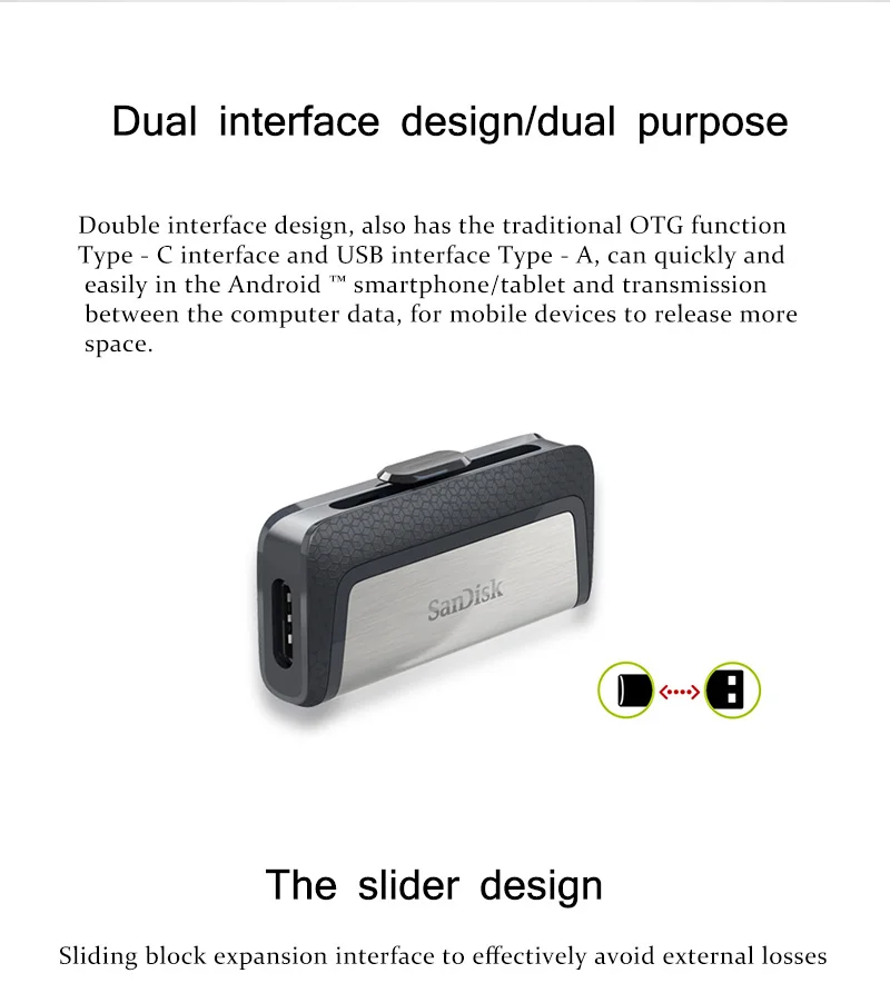 Флеш-накопитель sandisk Memoria Usb 64 Гб USB 3,0 type-C CC2 U диск 128 ГБ Флешка 32 Гб карта памяти для ПК