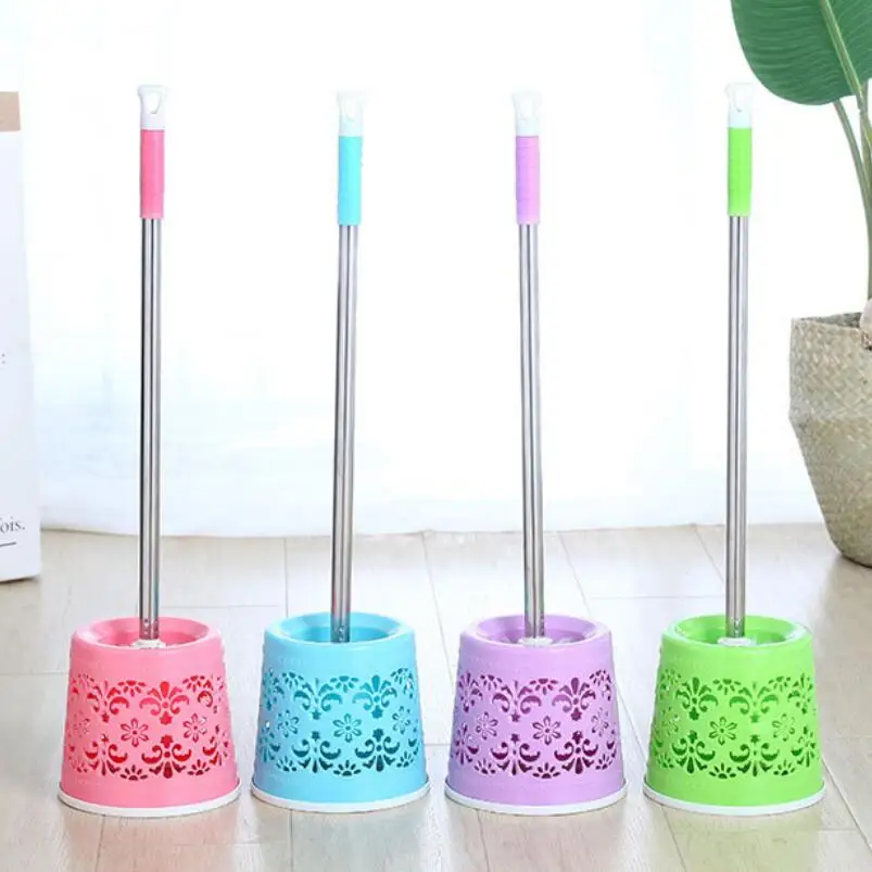 Набор пластиковых щеток для унитаза европейский стиль 4 цвета нержавеющая сталь