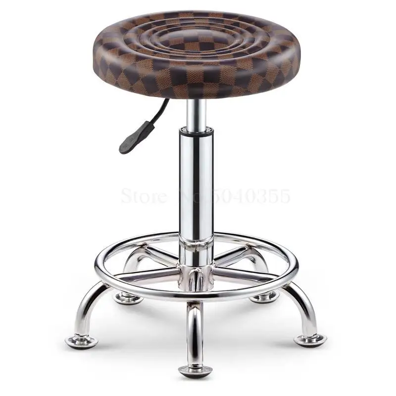 Bar stool bar chair rotating lift back home high stool round stool fashion creative beauty stool swivel chair - Цвет: unit cm  16