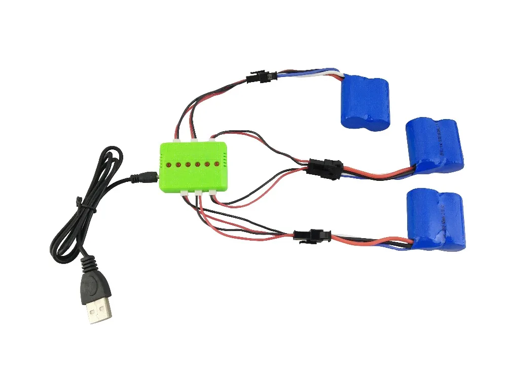 3 шт 7 V 600mah Батарея с балансовым зарядным устройством и конверсионной линией для