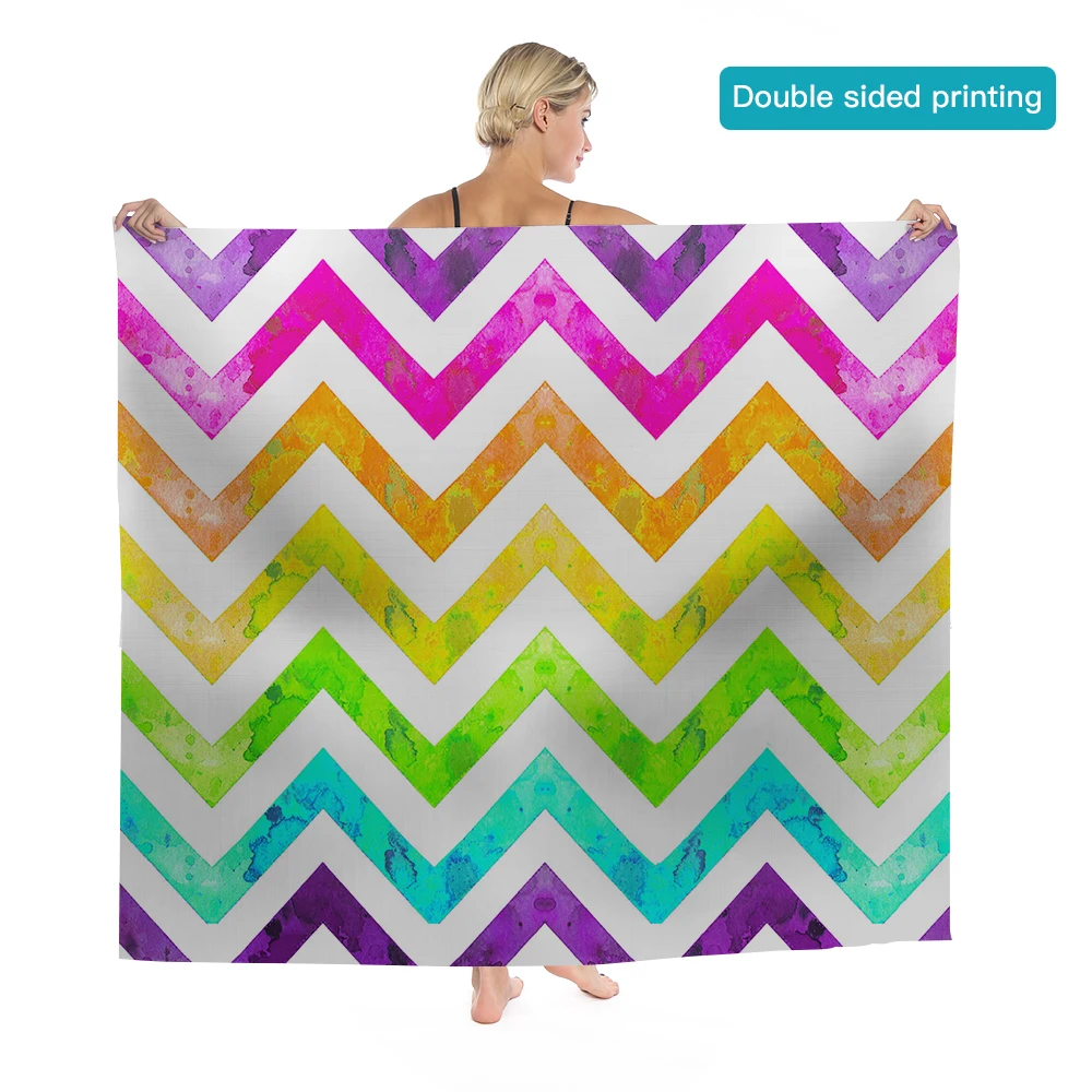 GNORRIS негабаритный песок Бесплатная микрофибра Радужная линия прямоугольное