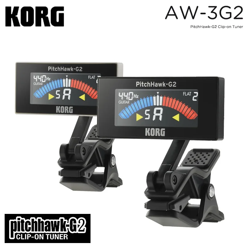 

Тюнер Korg Pitchhawk зажим для гитары с цветным ЖК-дисплеем