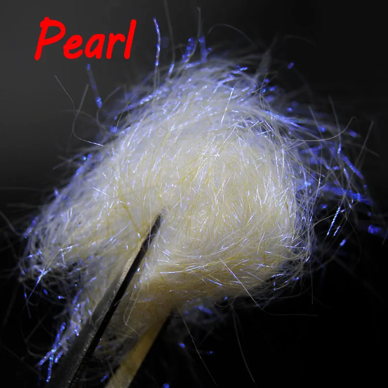 pearl color Скад креветки Связывание материал мух Связывание ультра тонкий лед Dub волокно для Нимфа жемчуг оливковый черный оранжевый Кадис зеленый цвет - Цвет: pearl color
