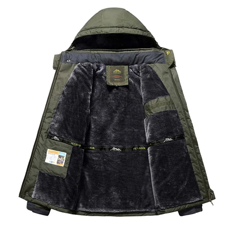  30 C FIT плюс толстый бархат вниз & Parka пальто 6XL 7XL 8XL 9XL 2020 зимняя куртка мужская