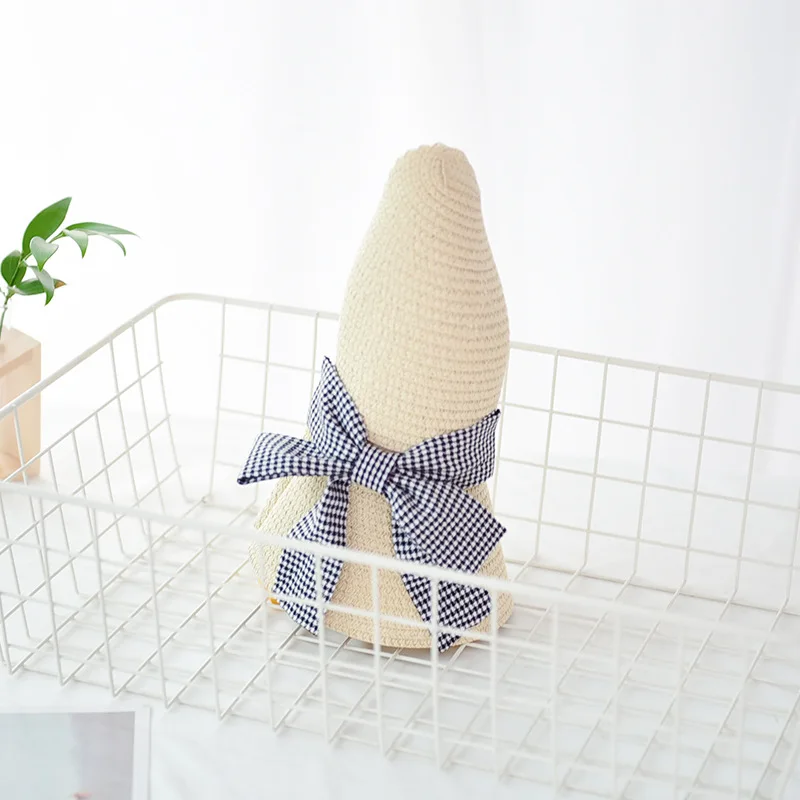 2019 Straw hat ladies summer fisherman Korea bow basin caps outdoor travel beach big along female women sun | Аксессуары для