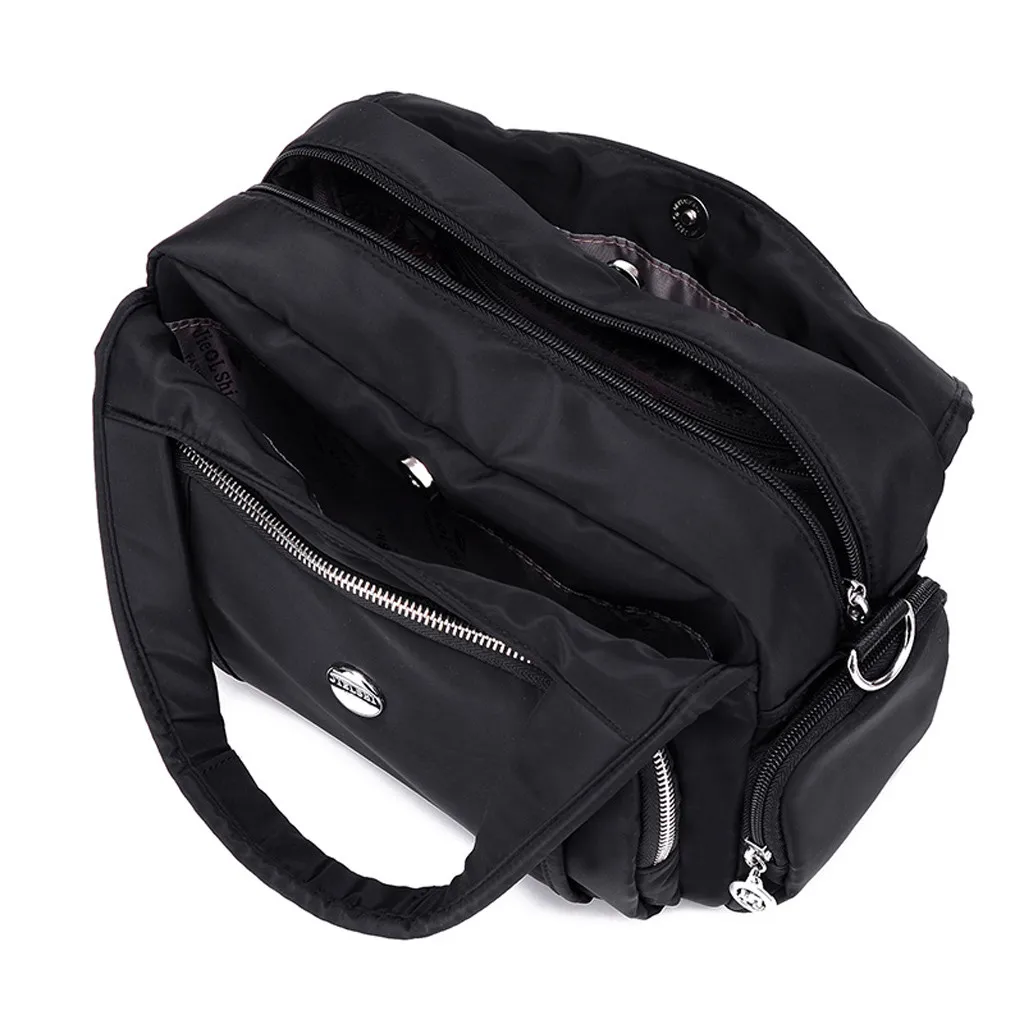 Women nylon shoulder bag handbag solid zipper waterproof Fashion Simple wild crossbody bag Messenger Bags sac main femme bolsos