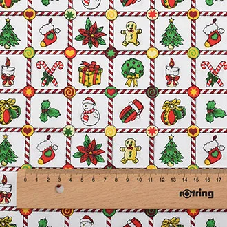 Chainho, Рождественская серия, саржевая хлопковая ткань с принтом, для шитья и шитья, простыня для детей и малышей, украшения подушек, материал - Цвет: D 1 piece
