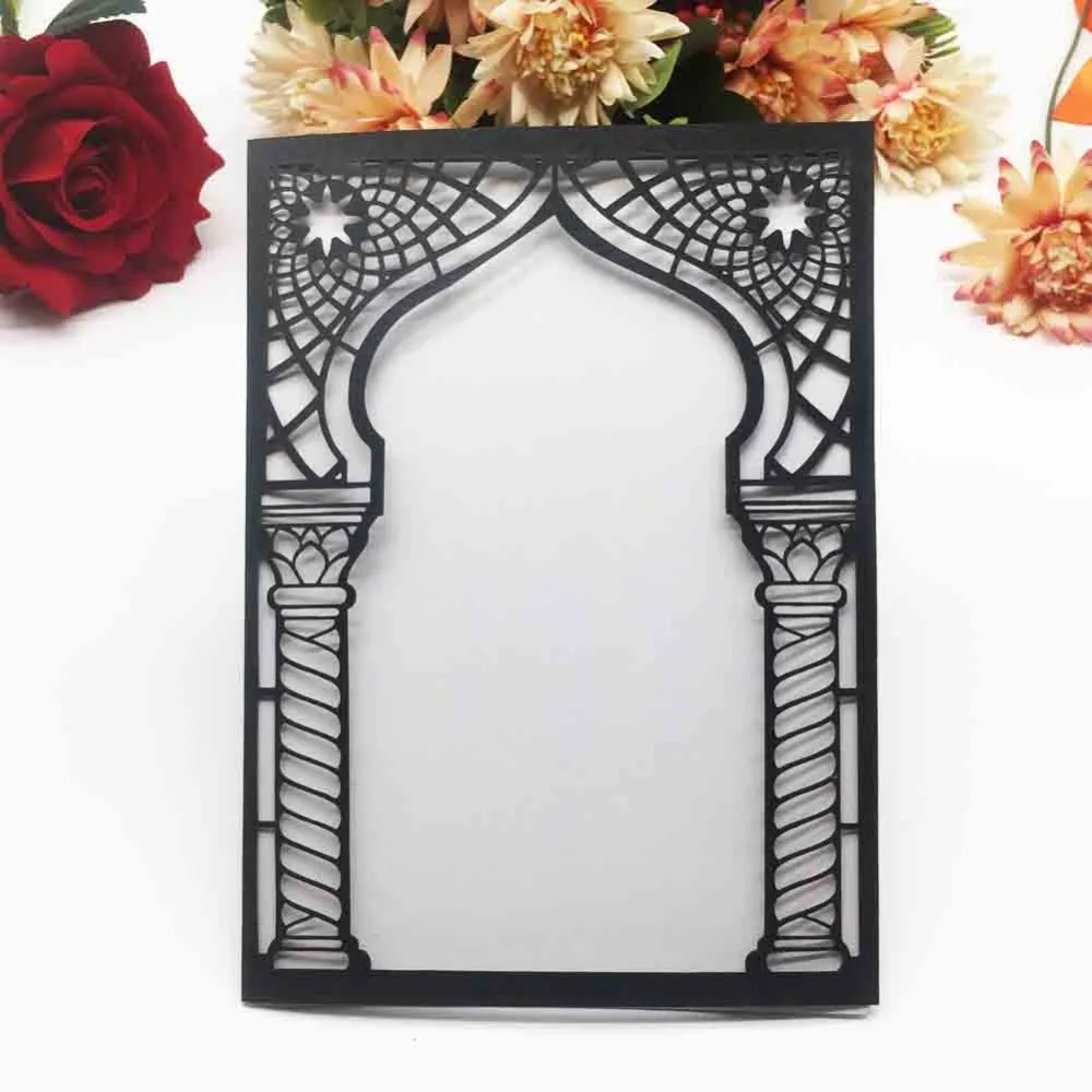 

50pcs / Lot Brilliant Power Pattern Wedding Invitation Card Adult 's Ceremony Invitations Card Supplies Graduation Anniversary