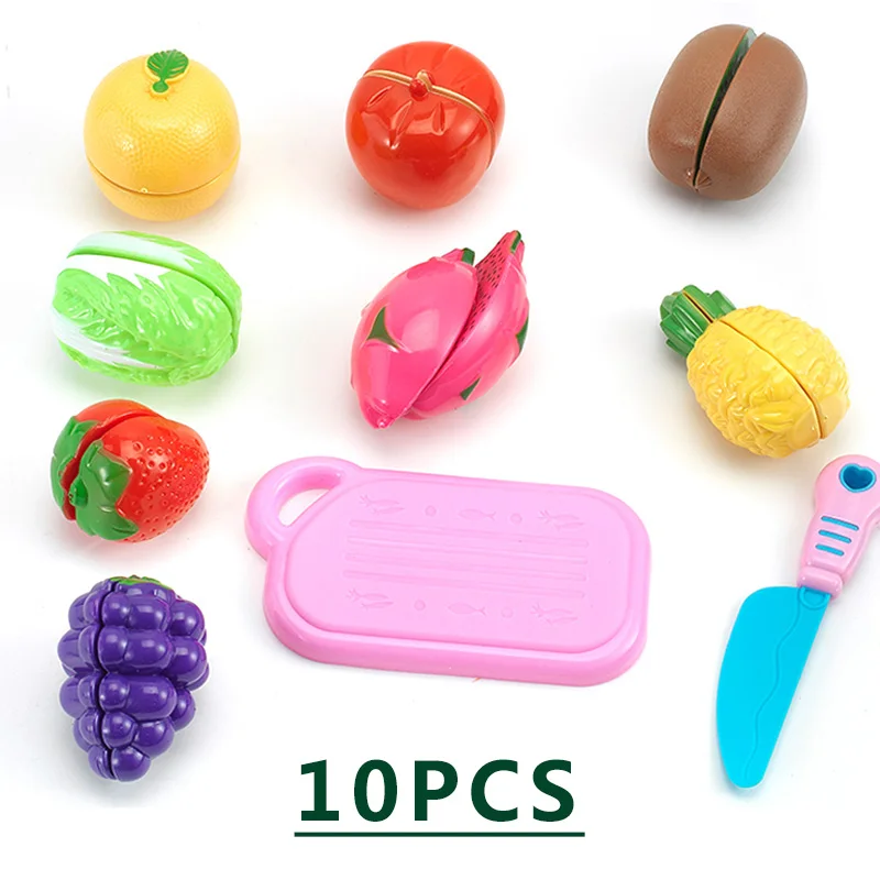 10 pcs A 10 шт. резка фрукты овощи ролевые игры дети ребенок развивающие игрушки подарок - Цвет: 10 pcs A