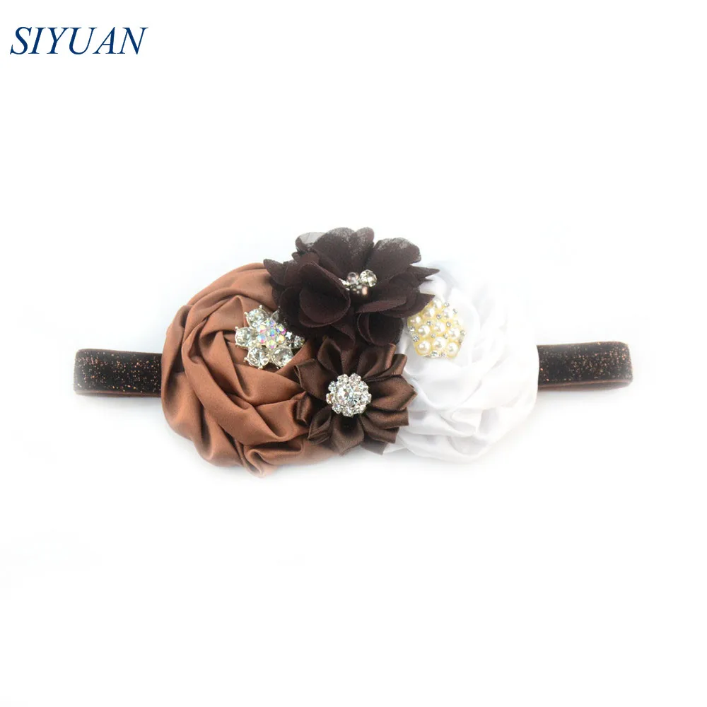 30 шт./лот летний цвет шикарная эластичная повязка на голову с сатиновым