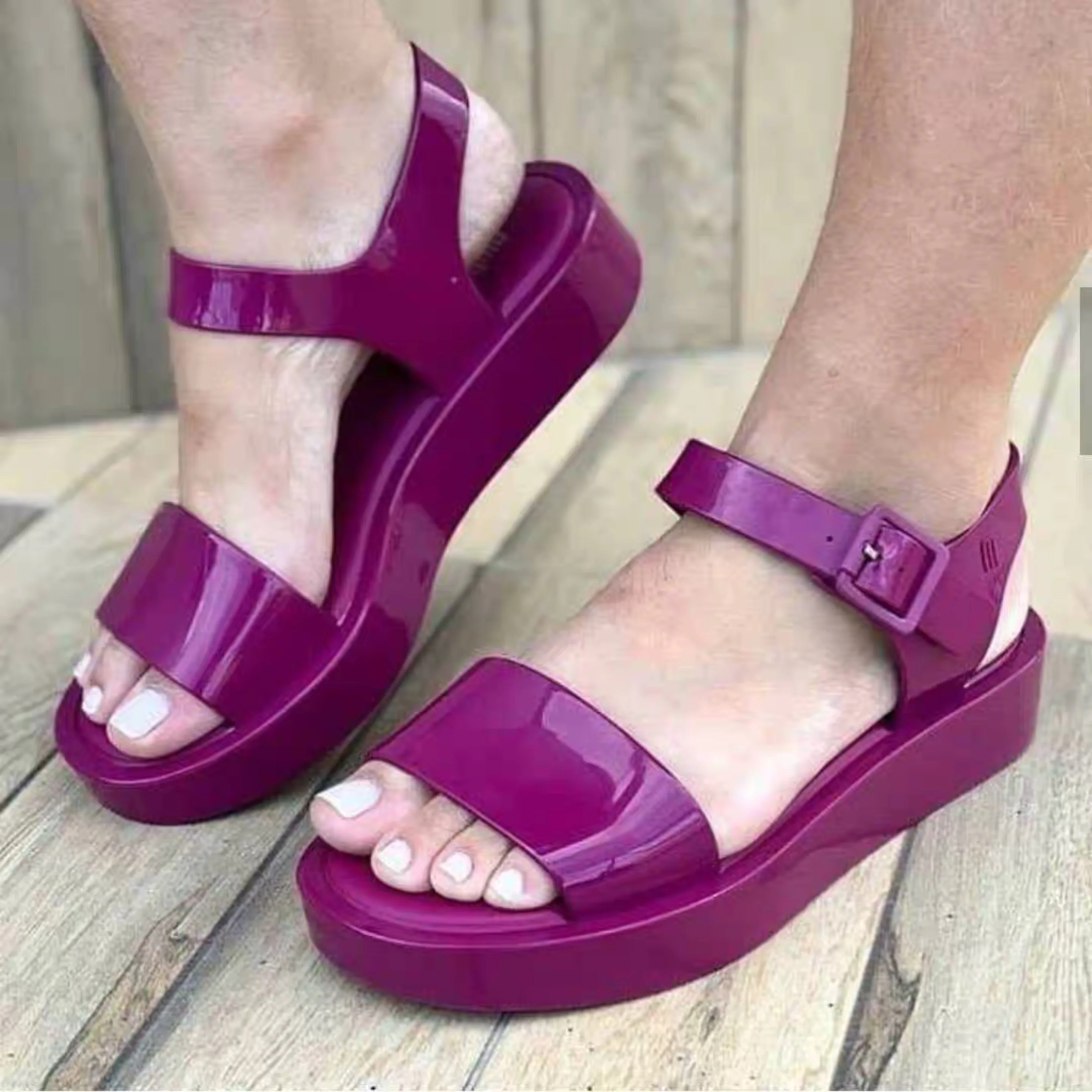 Женские сандалии в римском стиле Melissa желейные босоножки дышащие удобные пляжные
