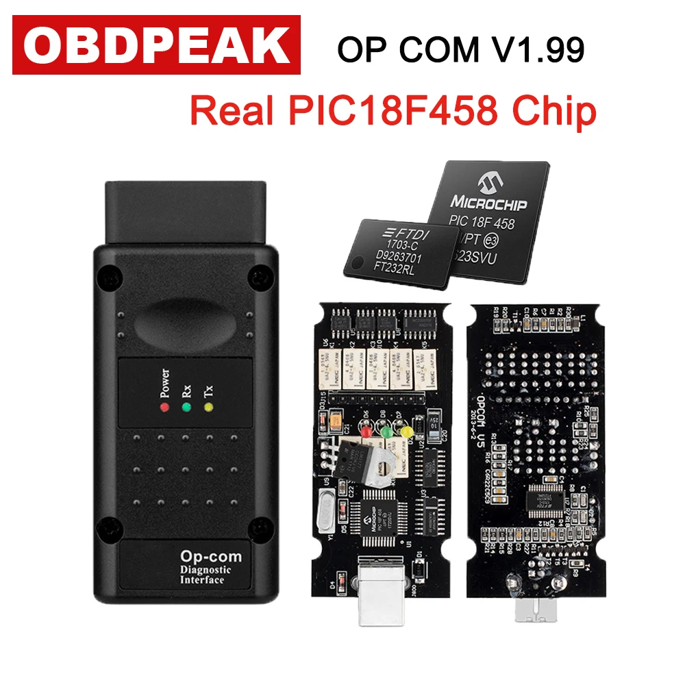 OPCOM V1.65 V1.78 V1.99 с PIC18F458 FTDI op com OBD2 Авто диагностический инструмент для Опель