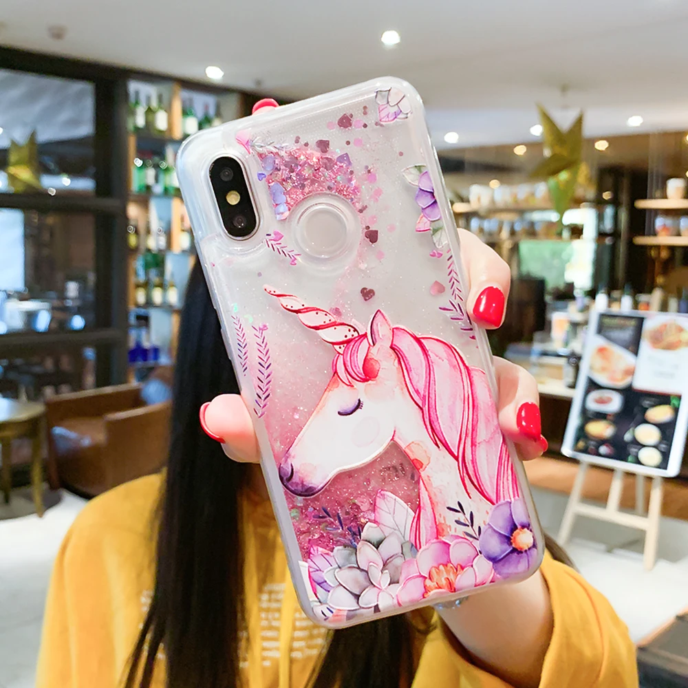 Шикарный милый чехол для Xiaomi Redmi Note 7 5 Pro 4X чехлы с жидким блеском кошек mi 8 5A 4A S2
