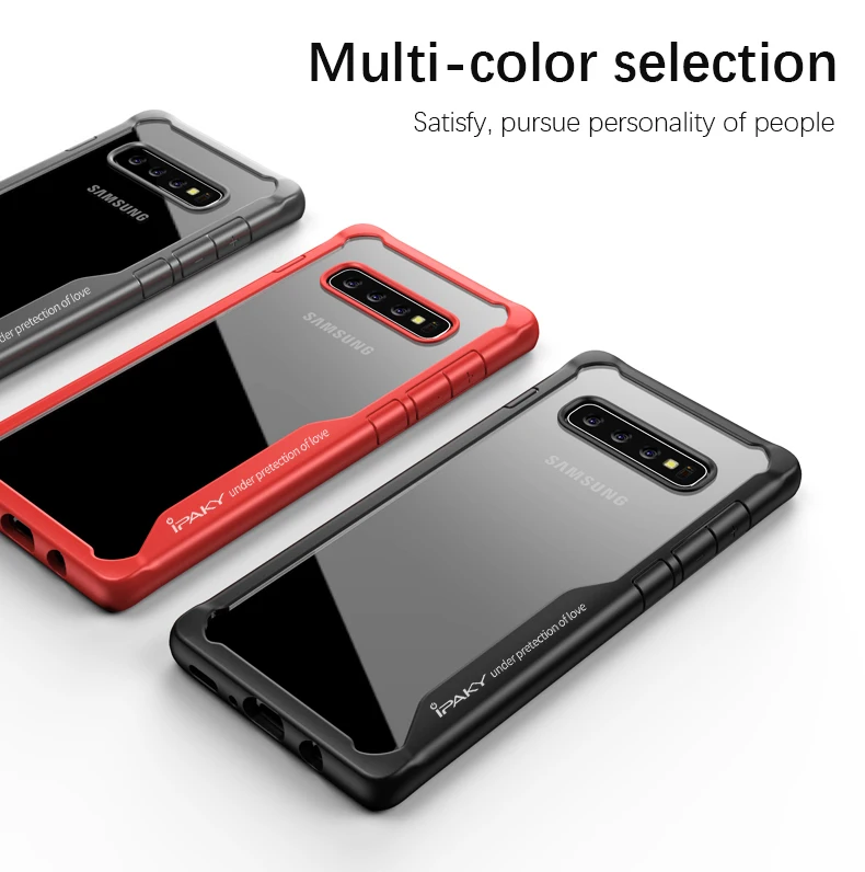 Для samsung S10 Plus Чехол iPaky S10e чехол силиконовый акриловый Гибридный противоударный Прозрачный чехол для samsung Galaxy S10 чехол