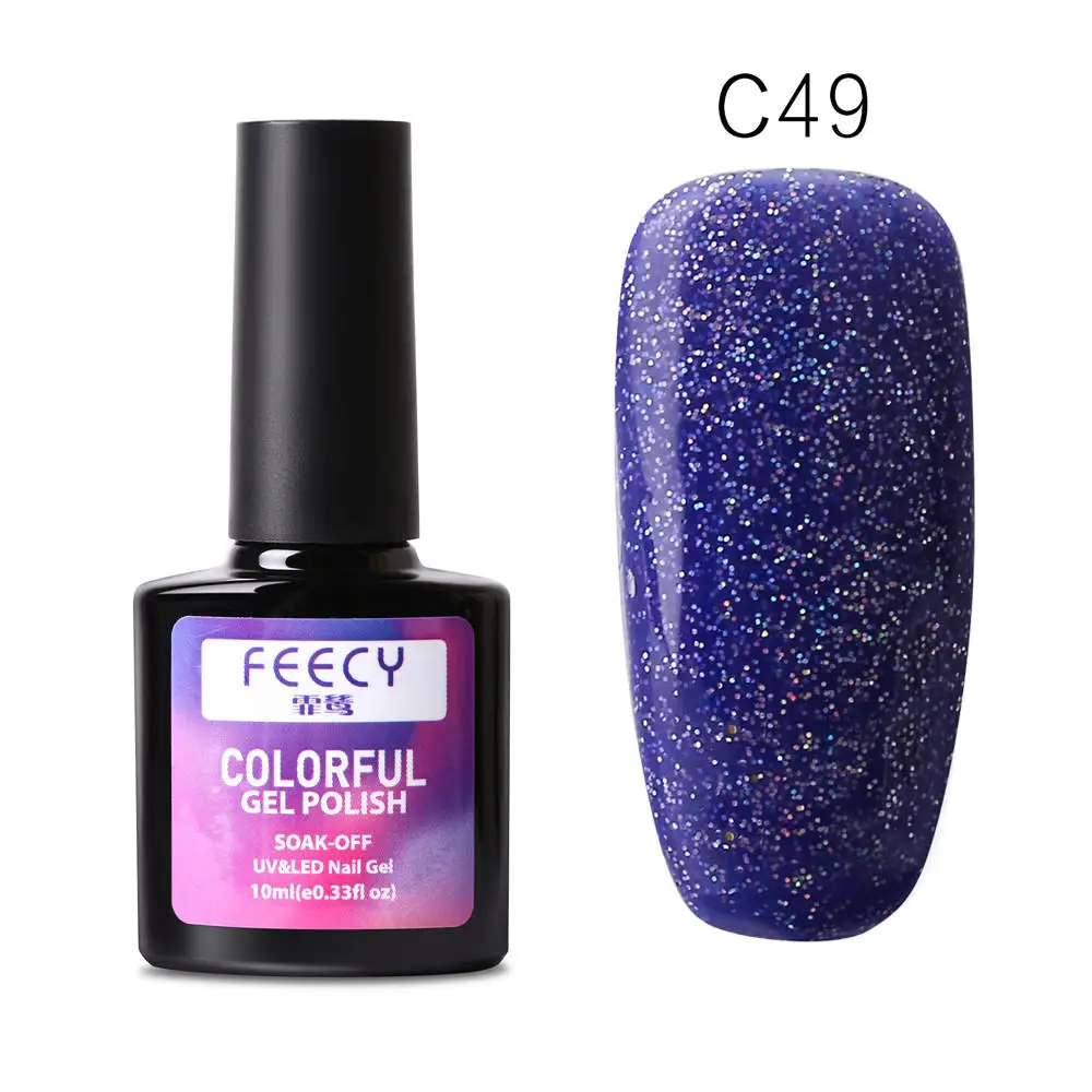 Feecy C49 Художественный Гель-лак для ногтей 10 мл гель УФ светодиодный Гель-лак замачиваемый лак для ногтей основа верхнее покрытие гель-краска DIY Дизайн ногтей маникюр Гель-лак - Цвет: Feecy C49