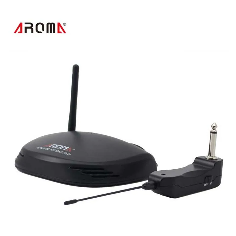 black Арома ARU-02 УВЧ Беспроводная гитара цифровой аудио передатчик приемник Система USB кабель для гитары бас Гавайские гитары - Color: black