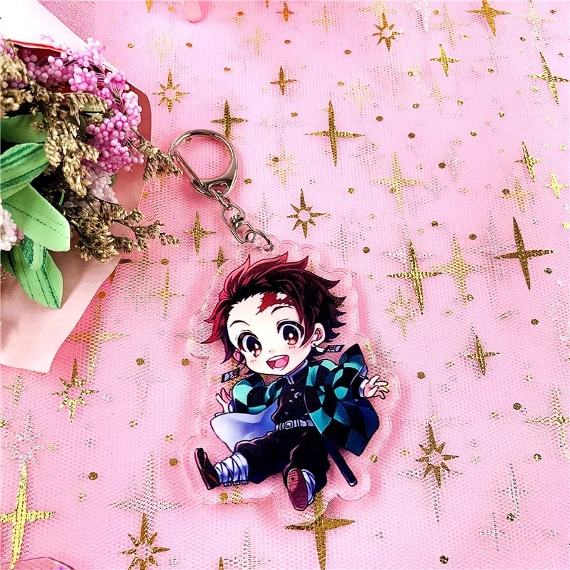 Аниме Demon Slayer: Kimetsu no Yaiba брелок Модный японский мультфильм фигурка сумка Подвески автомобильный брелок держатель брелок ювелирные изделия - Цвет: 13