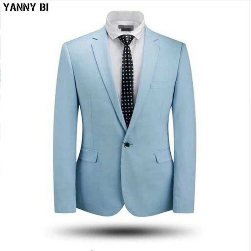 Светильник синие мужские костюмы куртка на одной пуговице пользовательские