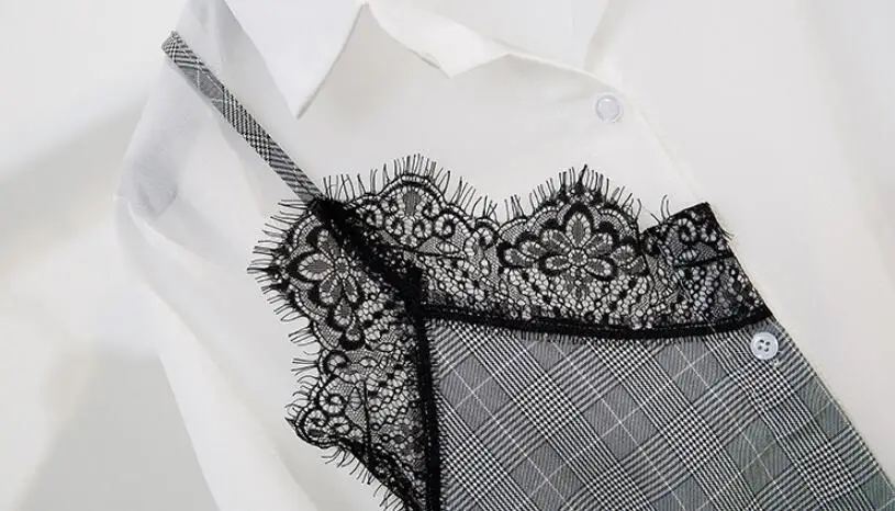 2019 Летняя мода уличная одежда короткий рукав кружевная отделка лоскутное платье