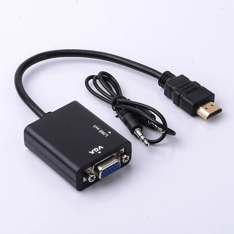 Высококачественный преобразователь HDMI в VGA папа-мама адаптер 1080P Цифровое