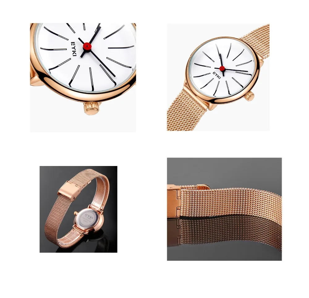 EYKI женские механические часы с плетеным ремешком классические простые кварцевые