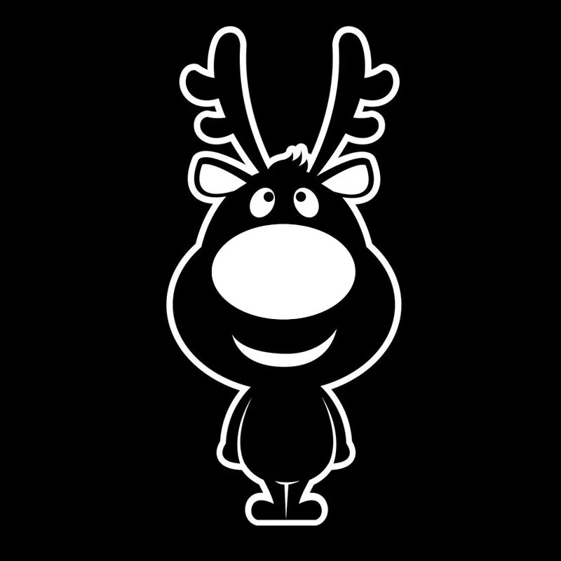 6 4*13 5 см мультяшный Рождественский силуэт оленя автомобильный Стайлинг забавная