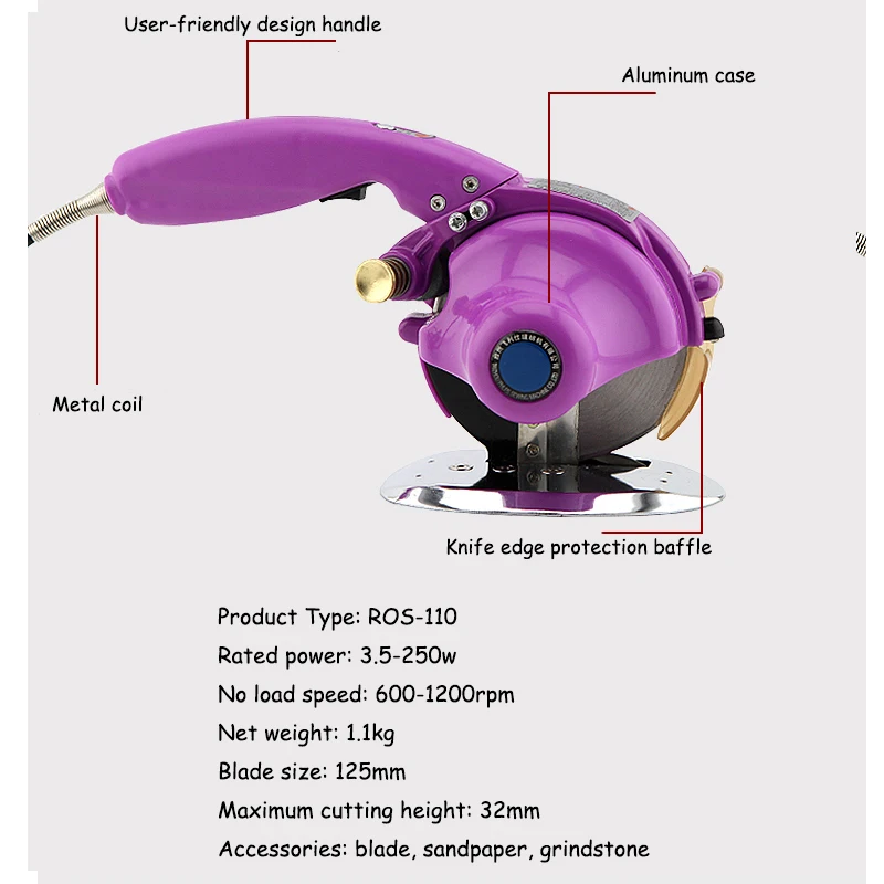 110v/220v Electric Scissors Direct Drive Servo Cutter Cloth Leather Carpet Cutting Tools Circular Machine | Инструменты