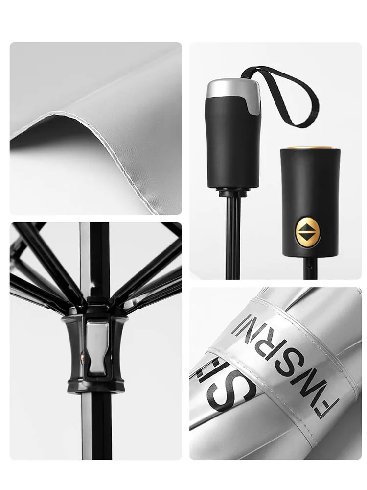 Полностью автоматический Солнечный зонт с УФ защитой серебряное покрытие 3