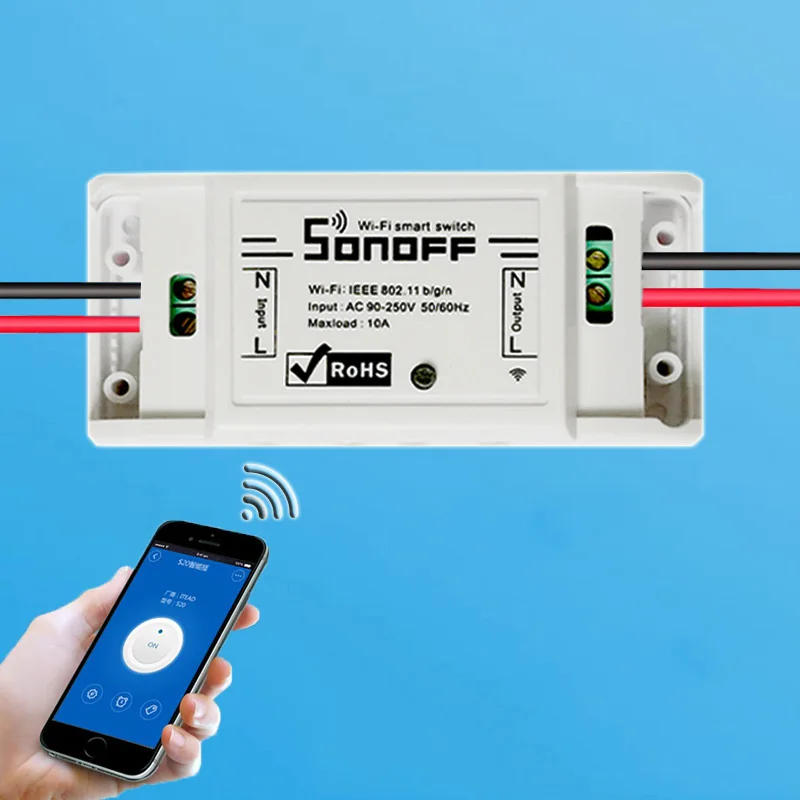 Интеллектуальный переключатель Wi-Fi от сети переменного тока 90-220V универсальный