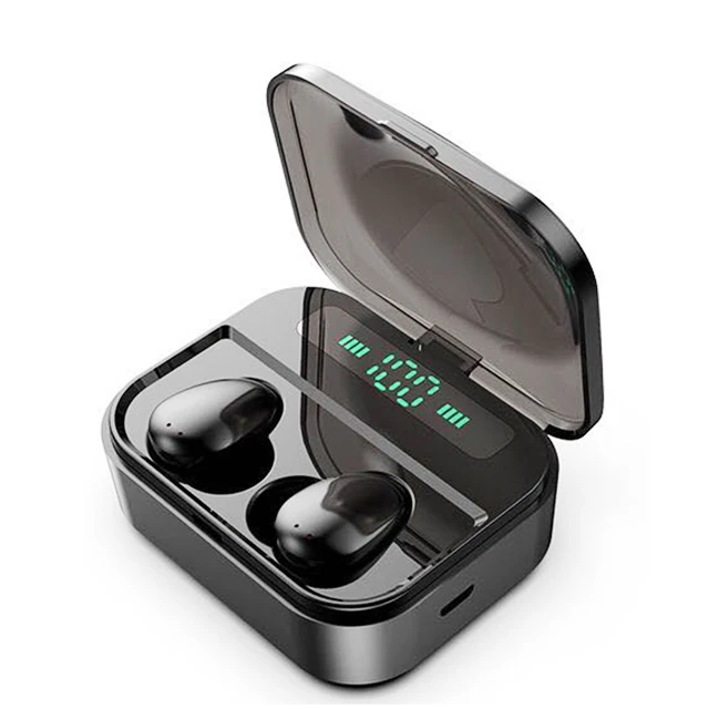 Черный Bluetooth наушники X7 TWS fone de ouvido стерео бас шумоподавление Гарнитура водонепроницаемые спортивные наушники настоящие беспроводные наушники - Цвет: Черный