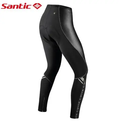 Santic Мужские штаны для велоспорта длинные с подкладкой зимние 4D подушкой