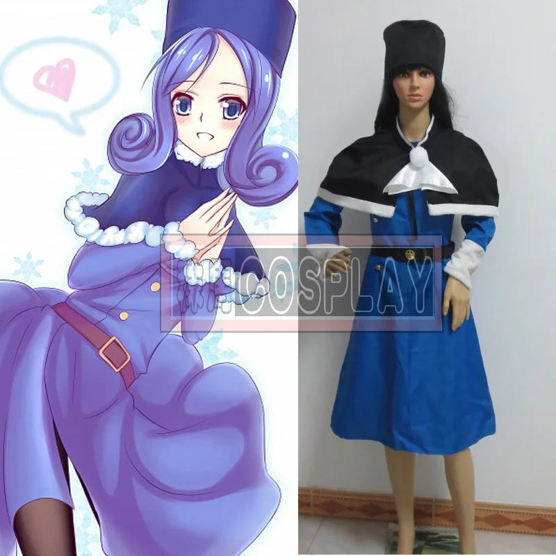 Fairy Tail Juvia Loxar синий костюм для косплея |