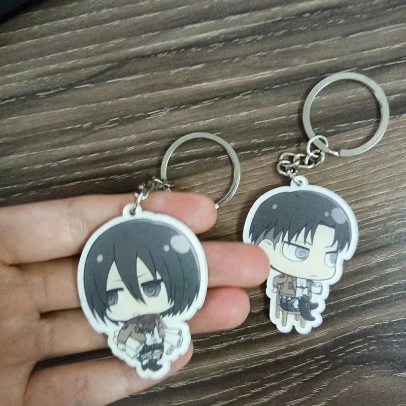 Брелок для ключей с аниме Эрен Акерман кольца подвески 12 шт./компл.|anime keychain|keychain