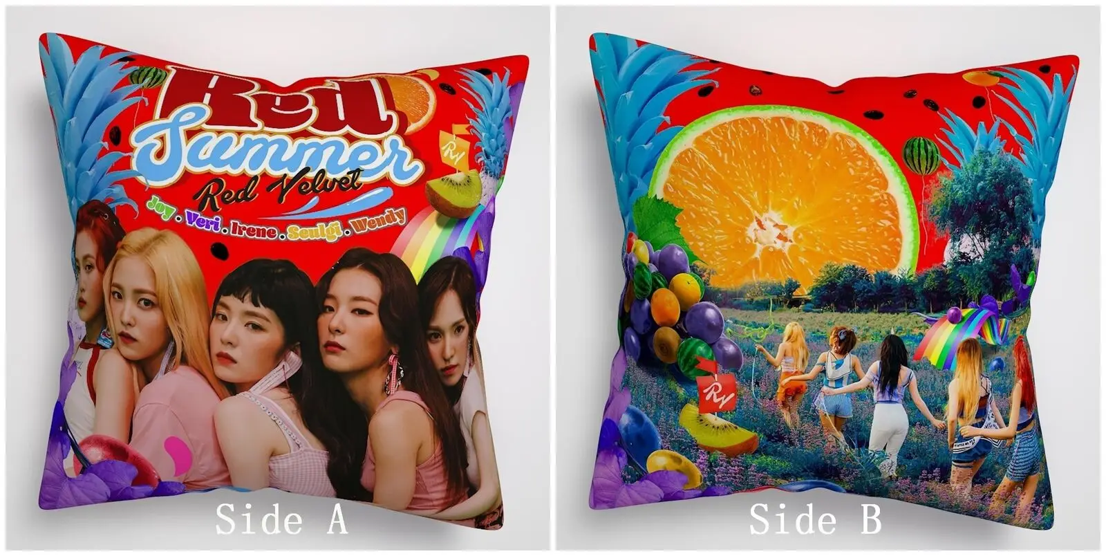 Kpop красная бархатная Подушка ИРИН сеилги Венди Джой двухсторонняя подушка чехол