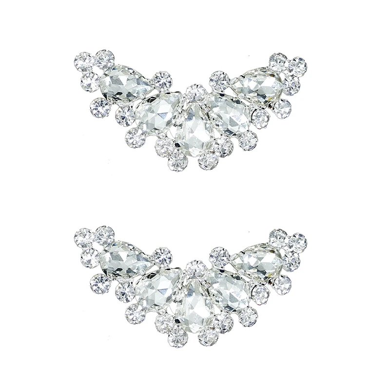 2 шт. модные свадебные вечерние туфли аксессуары полумесяц Декоративные клипсы