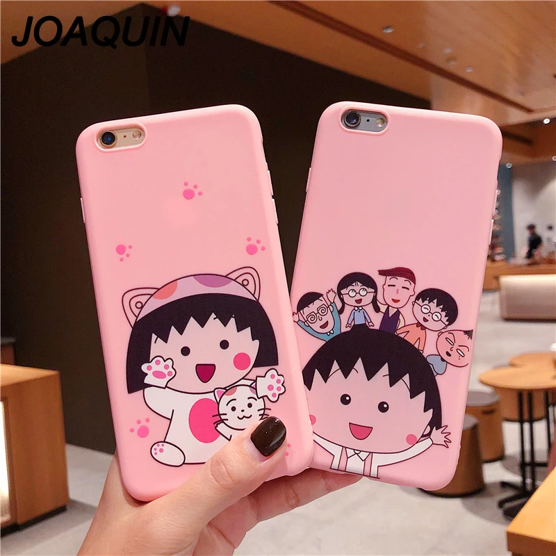 Чехол с рисунком для iphone 6 6s 7 8 Plus X Xs чехол MAX XR мягкий Sakura Momoko Chibi Maruko Chan из мягкого