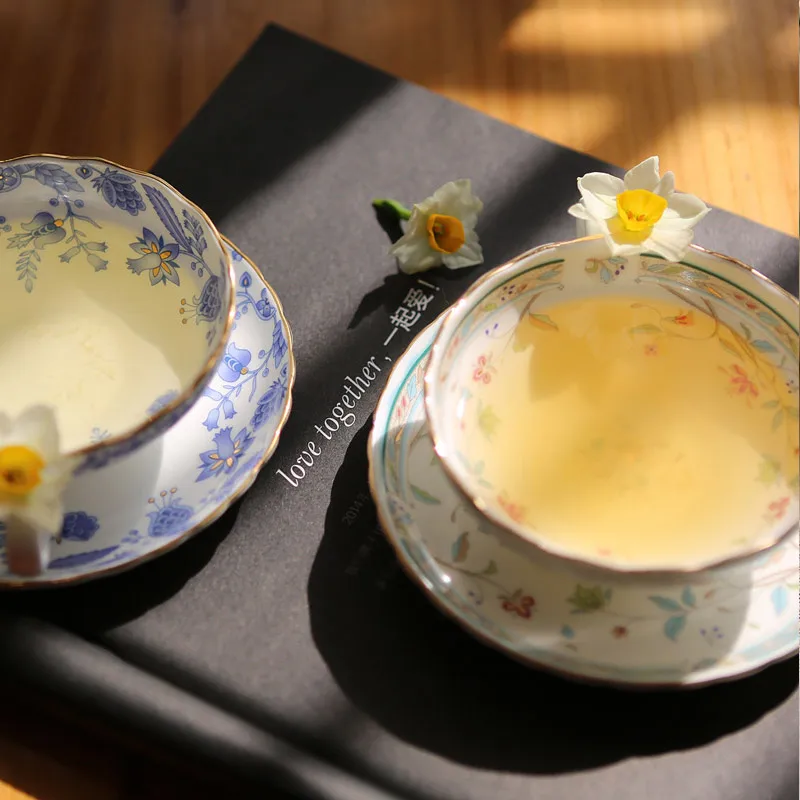 Европейские кофейные чашки из Королевского костяного фарфора блюдца британские