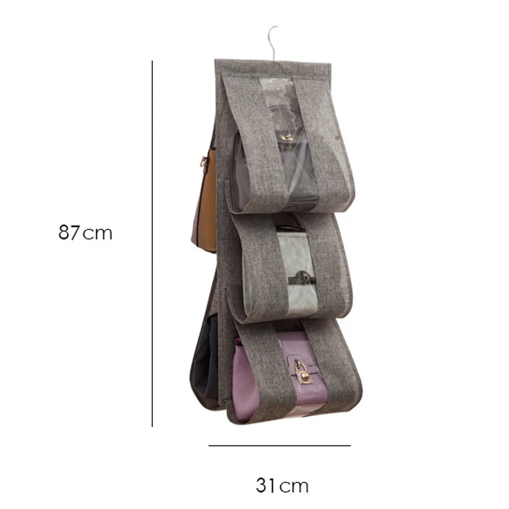 5 Compartments Closet Handbag Storage Holder Washable Door Wall Classify Pocket Organiser Foldable Wardrobe | Дом и сад